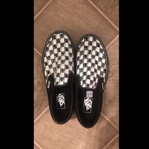 vans slip on sketch checkerboard